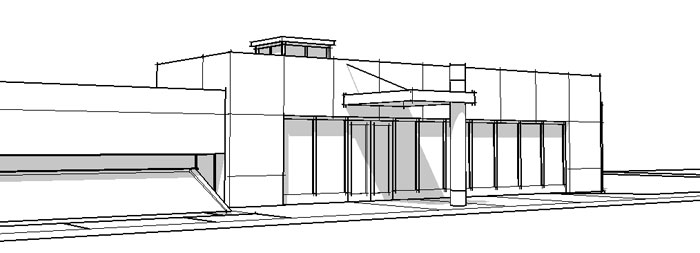 rendering of exterior of building