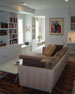 Living room with custom millwork